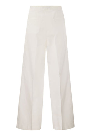 FABIANA FILIPPI Sophisticated and Contemporary White Cotton Trousers for Women