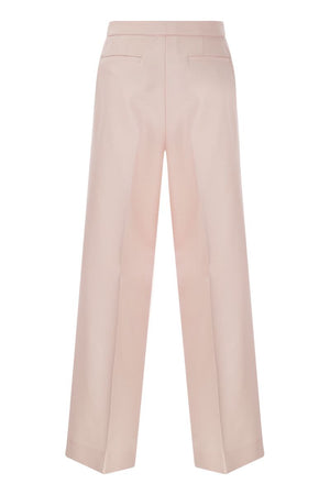 FABIANA FILIPPI Contemporary Pink Wide Trousers in Wool and Silk for Women - SS24