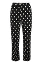 MARNI Black Polka Dot Viscose Ankle-Length Trousers for Women