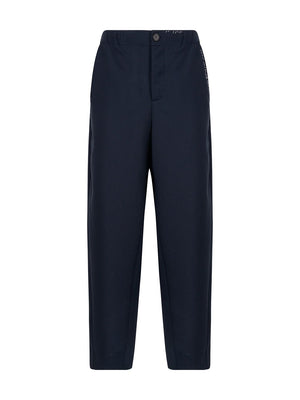 MARNI Embroidered Logo Wool Trousers