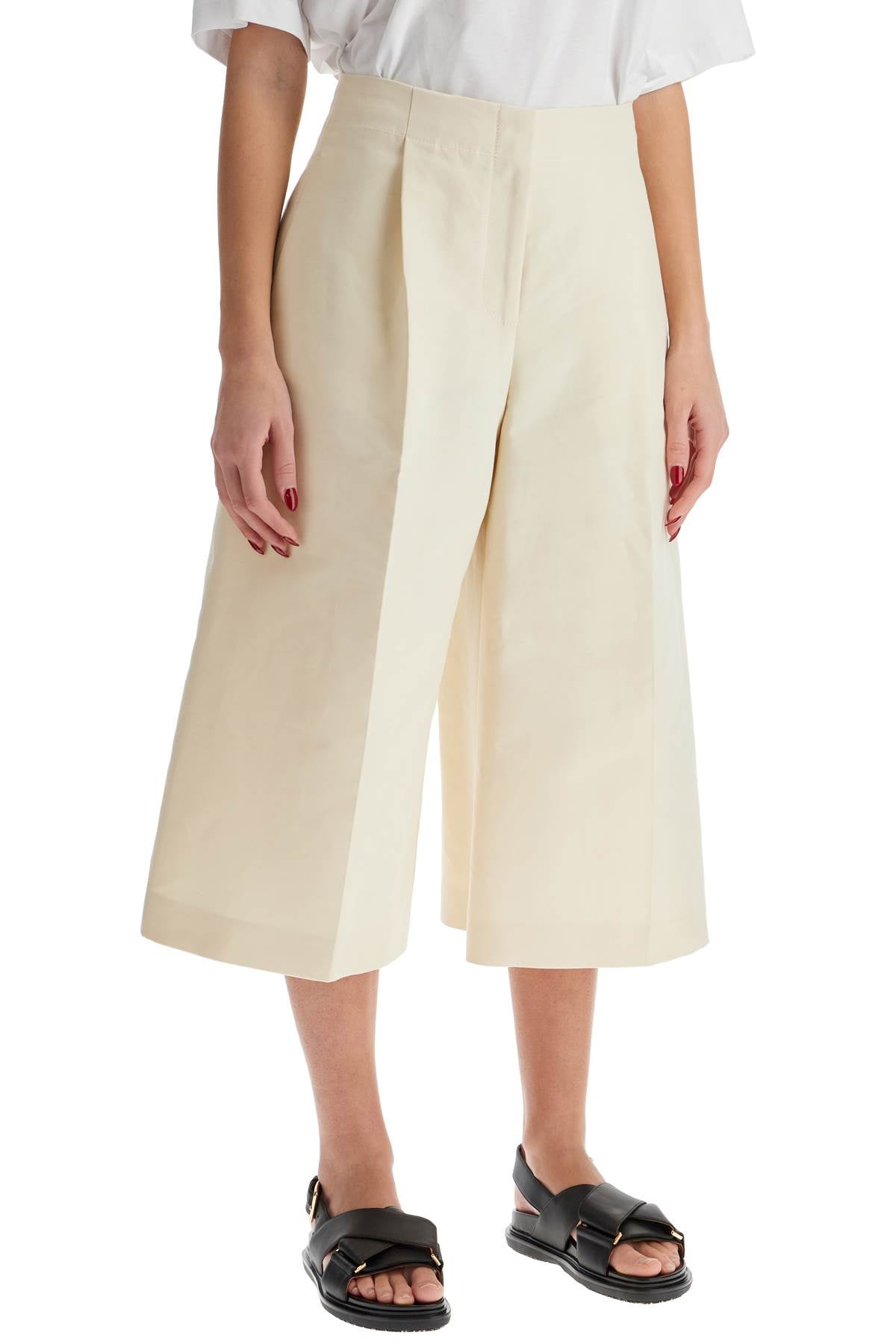 MARNI Wide Leg Cropped Cotton Pants - IT Size 40