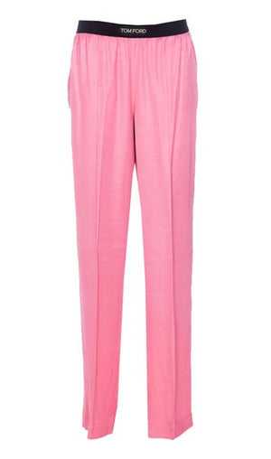 TOM FORD SILK PANTS FOR WOMEN IN PINK & PURPLE - SS23 COLLECTION