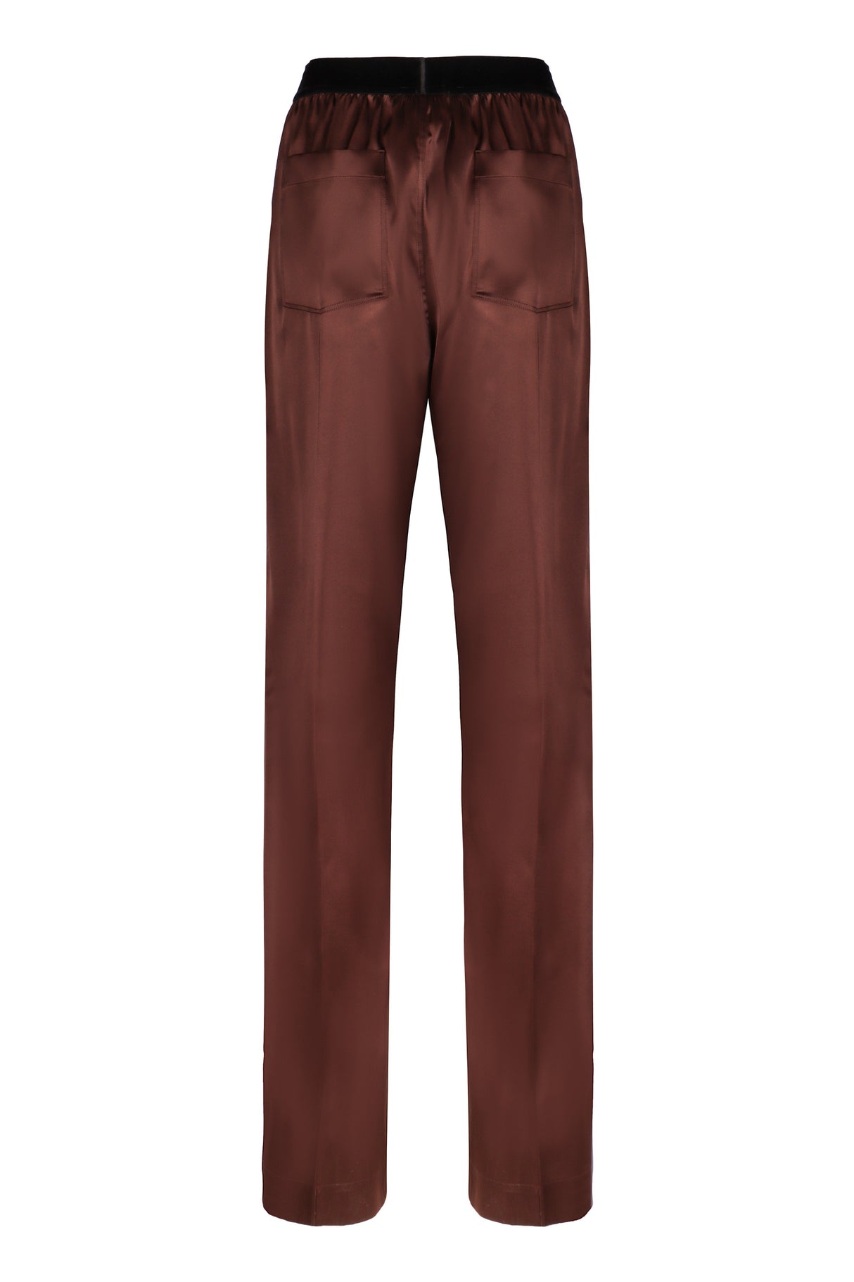 TOM FORD Elegant Silk Blend Trousers with Velvet Accents