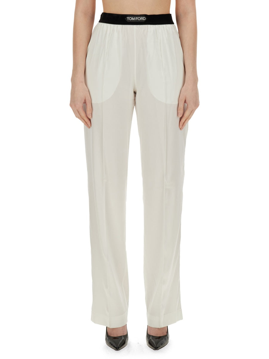 TOM FORD Elegant Logo Pants with Elastic Waistband - Women's