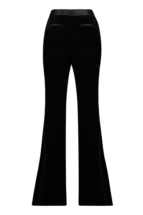 TOM FORD Women's Satin Velvet Trousers with Back Welt Pockets