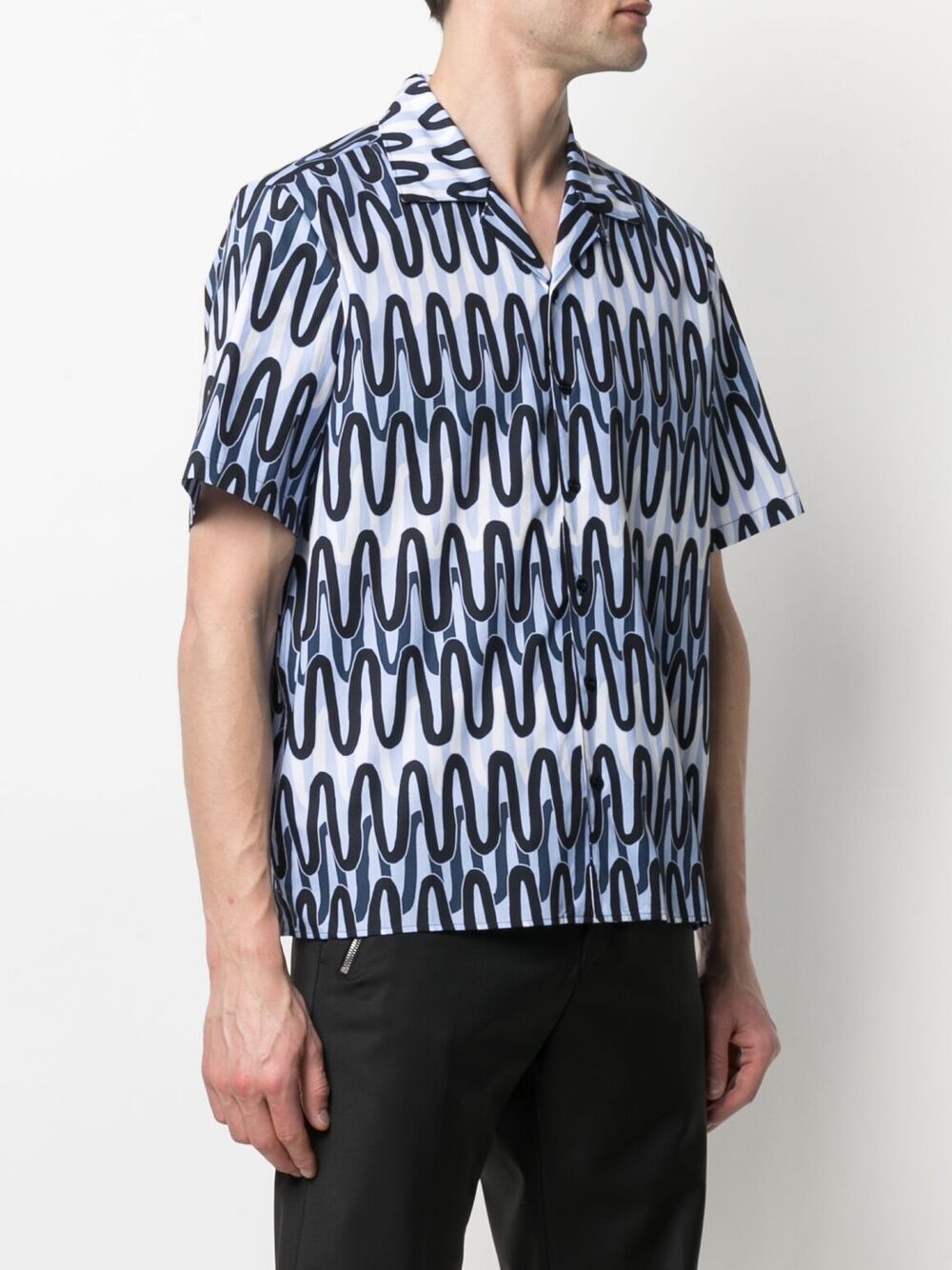 NEIL BARRETT Men's Soft Fabric Shirt for SS21 Collection