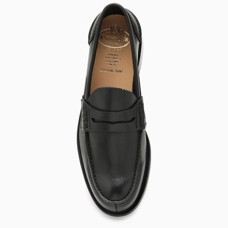 CHURCH'S Sleek Black Men's College Moccasin Loafers