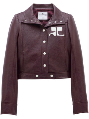 COURREGÈS Maroon Blouson Jacket for Women - SS24 Collection