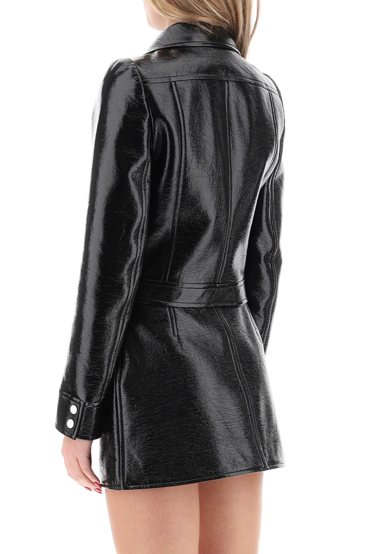 COURREGÈS Stylish Black Coated Cotton Jacket for Women - SS24 Collection