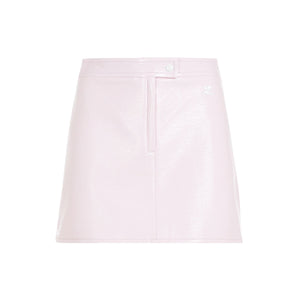 COURREGÈS Classic Flared Vinyl Effect Mini Skirt