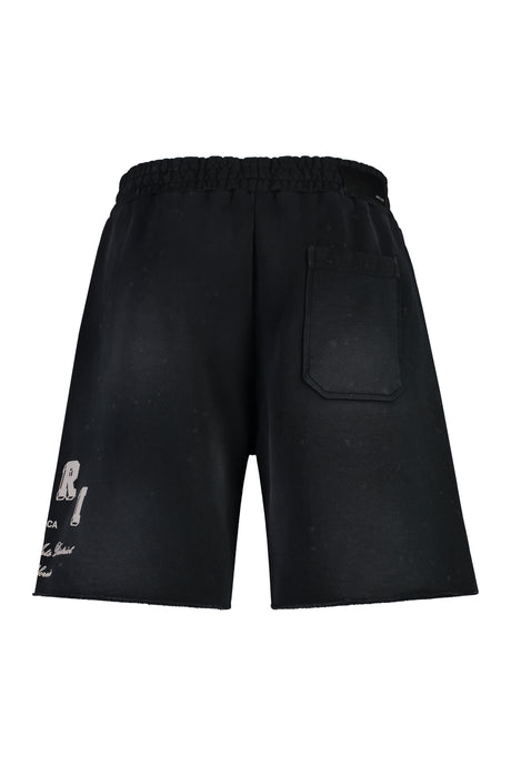 AMIRI Men's Black Cotton Bermuda Shorts for FW24