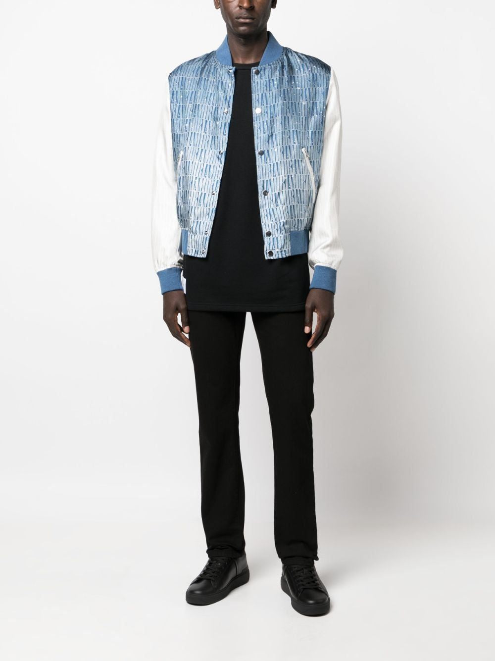 AMIRI Gradient Silk Bomber Jacket for Men in Blue | FW23 Collection