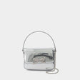 SELF-PORTRAIT Mini Silver Leather Handbag