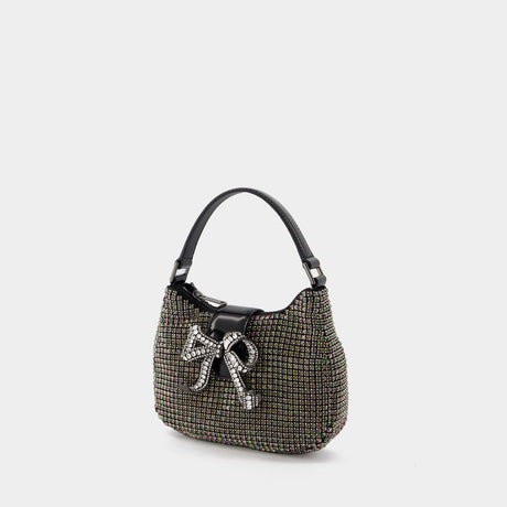 SELF-PORTRAIT Glamorous Multicolor Rhinestone Crescent Mini Shoulder Bag