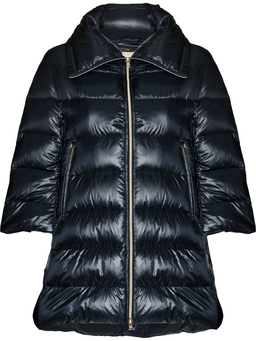 HERNO Elegant Navy Midi Down Jacket