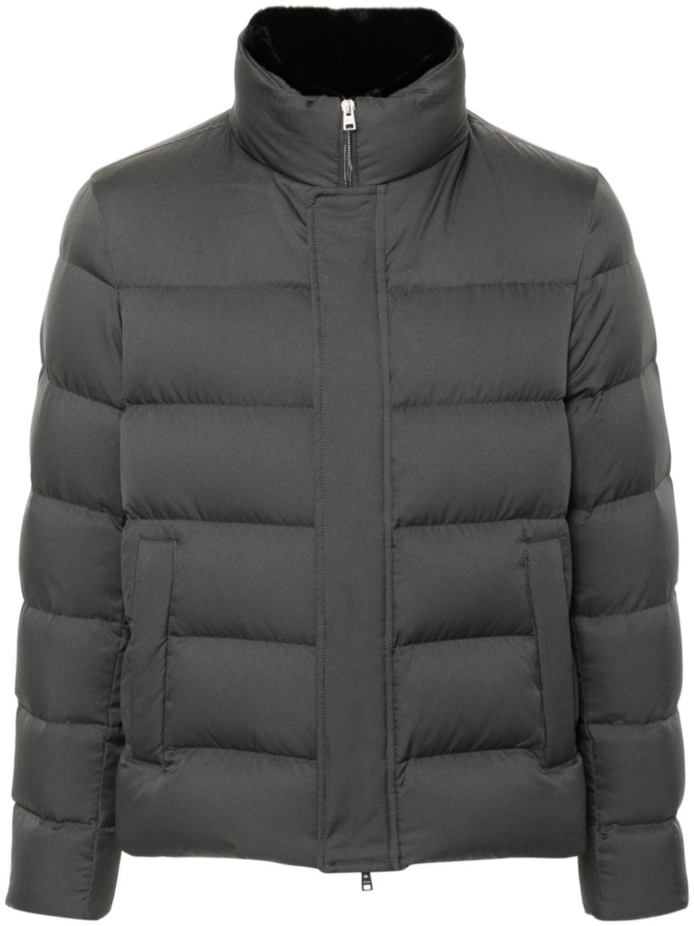 HERNO LOGO-PLAQUE PUFFER JACKET