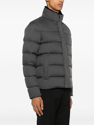 HERNO LOGO-PLAQUE PUFFER JACKET