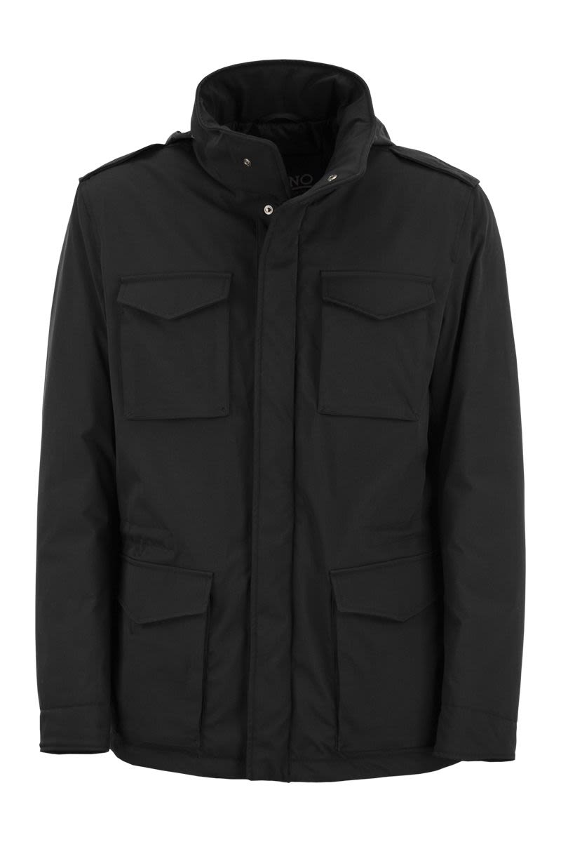 HERNO Classic Tailored Black Down Jacket for Men