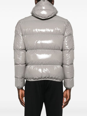 HERNO Hooded Patent Puffer Jacket