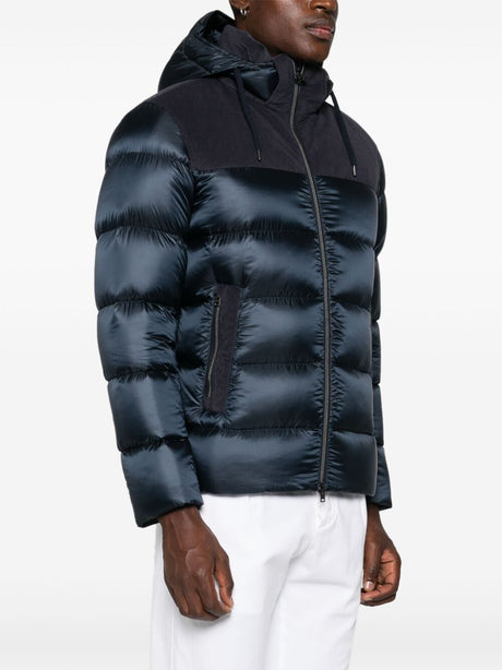 HERNO Corduroy Panels Down Jacket - Men's Outerwear