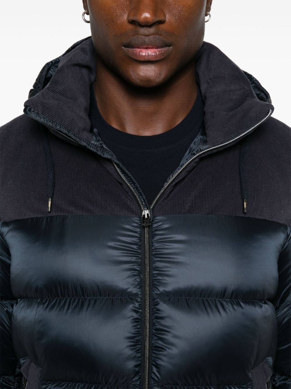 HERNO Corduroy Panels Down Jacket - Men's Outerwear