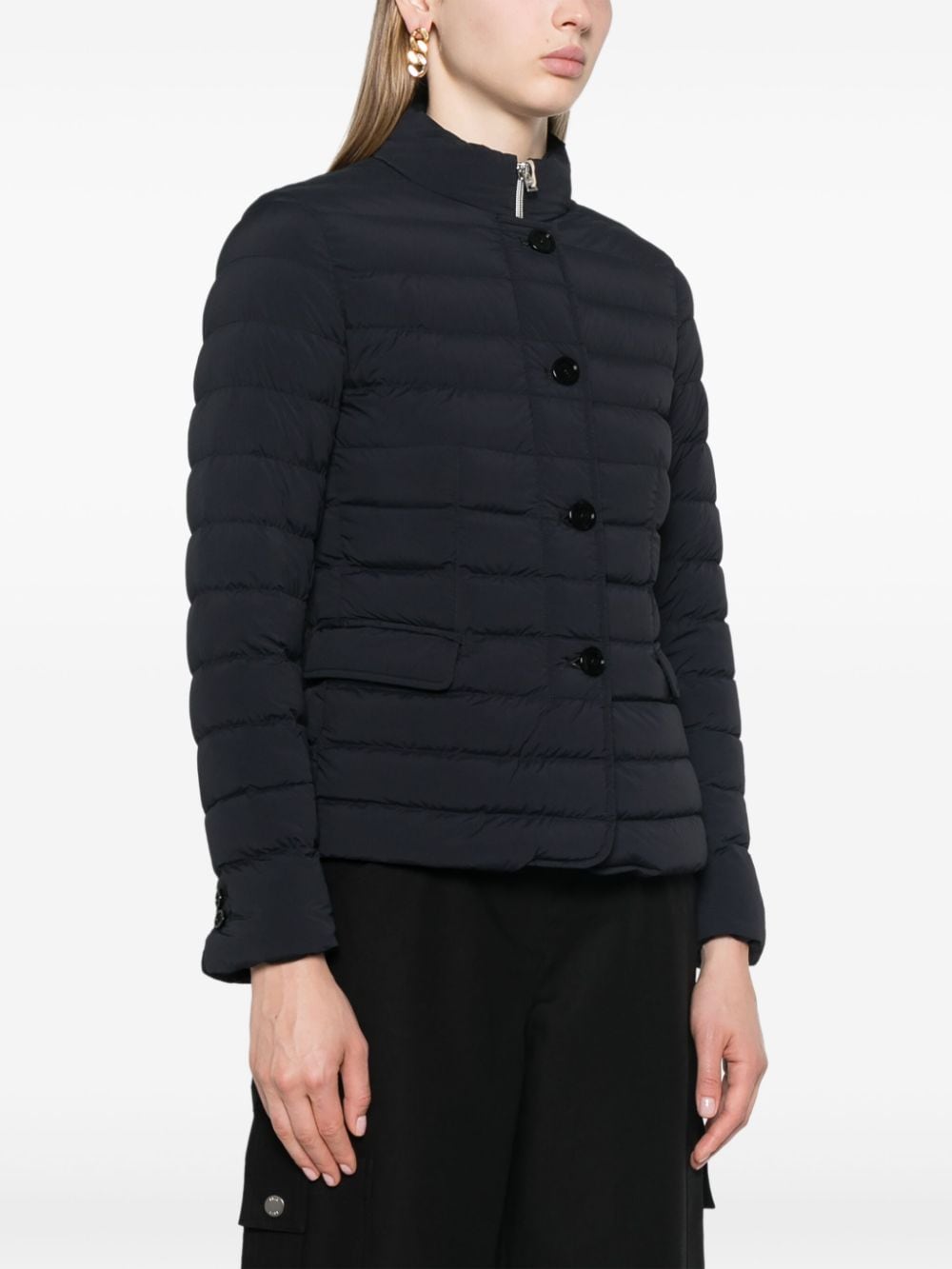 HERNO Elegant Quilted Nylon Down Jacket