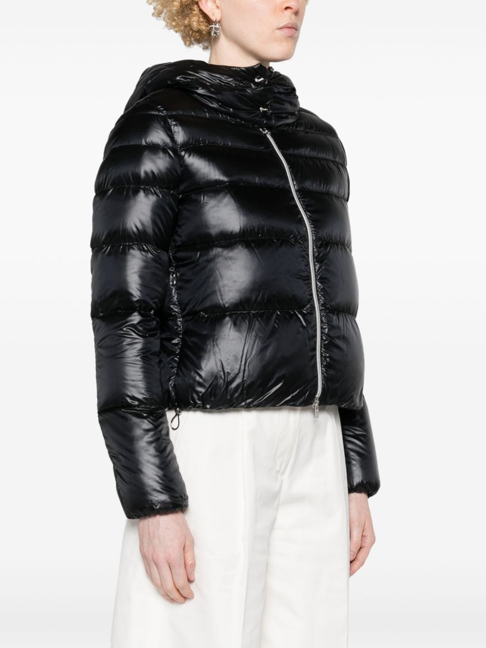 HERNO Elegant Short Puffer Jacket with Hood