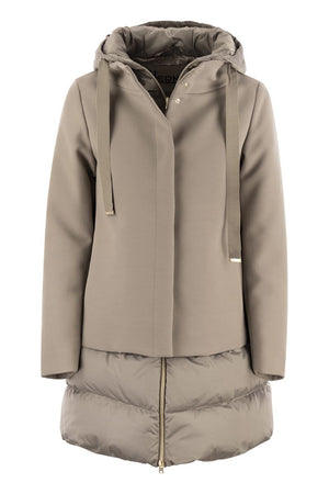 HERNO Turtledove A-Shape Down Jacket with Hood for Women - FW23