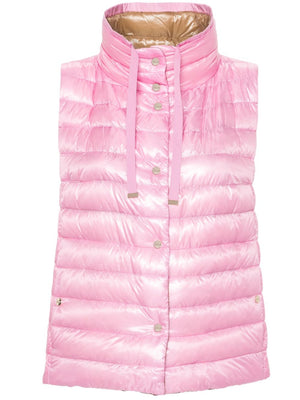 HERNO Reversible Sporty Vest for Women in Camel Pink - SS24 Collection