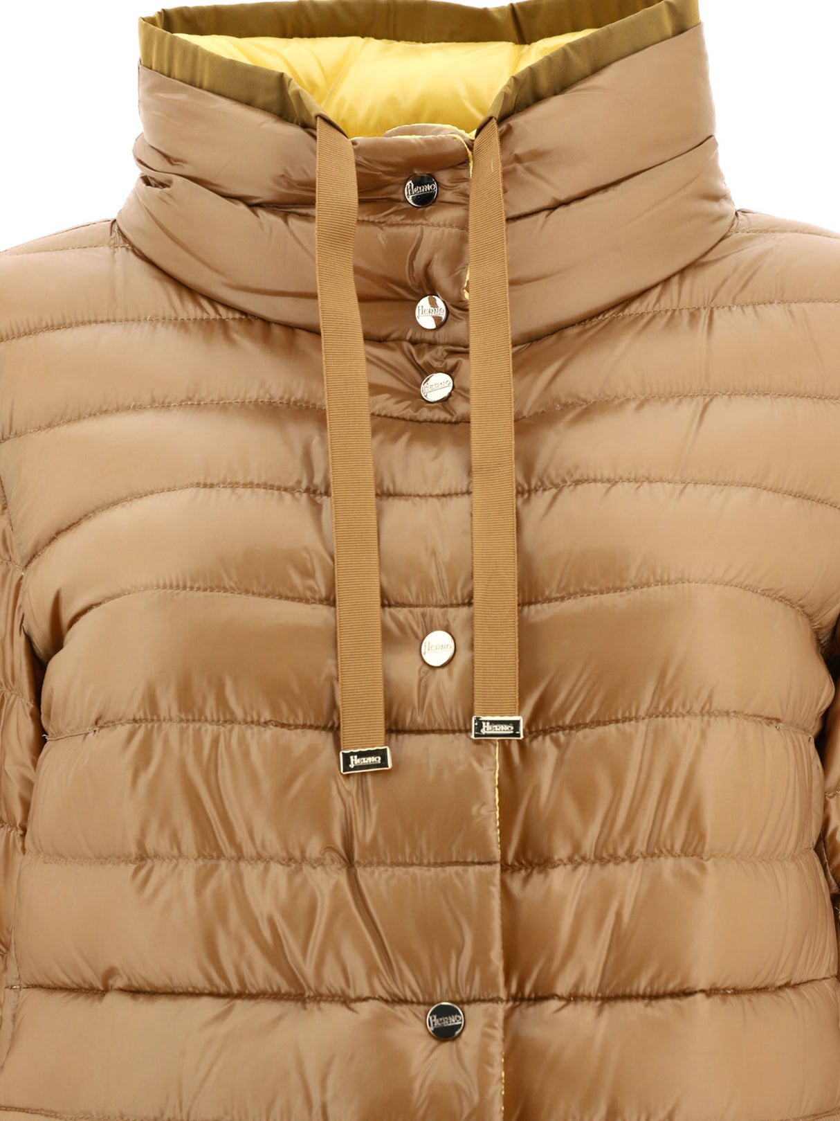 HERNO Reversible Down Jacket for Women in Brown for SS24