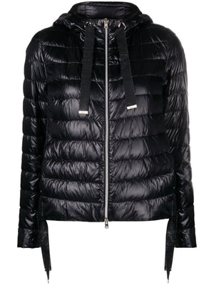 HERNO Black Nylon Short Down Jacket for Women - SS24 Collection