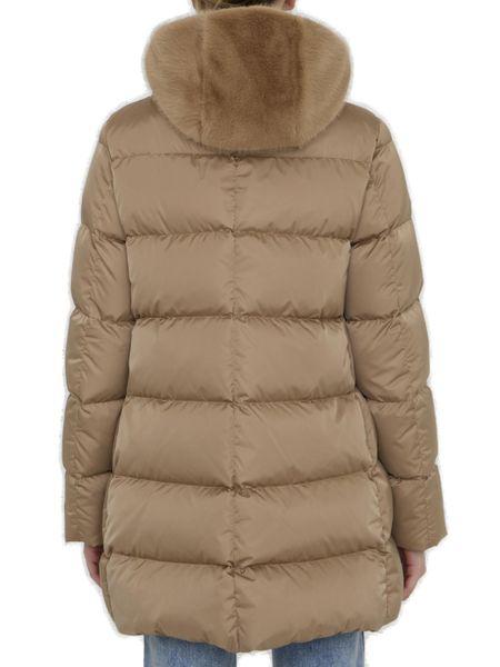 HERNO Elegant Camel Down Jacket with Hood