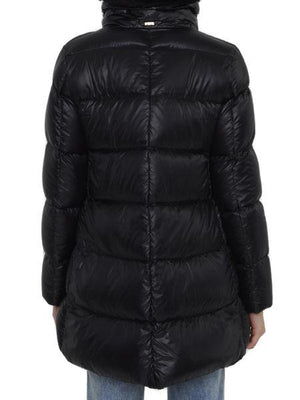 HERNO Quilted Down Jacket with Eco-Fur Collar