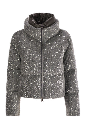 HERNO Mini Sequined Down Jacket