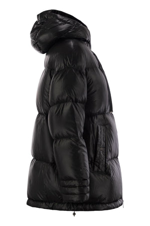 HERNO Luxurious Silk-Feel Oversized Hooded Down Jacket