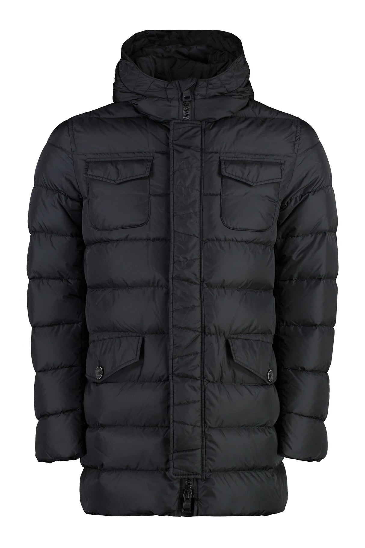 HERNO Men's Long Hooded Down Jacket