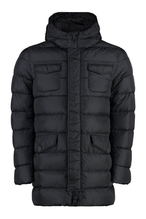 HERNO Men's Long Hooded Down Jacket