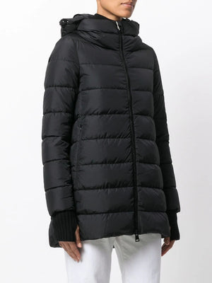 HERNO Medium Down Jacket for Women in Black - FW24 Collection
