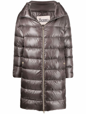 HERNO Anthracite Feather Chaqueton for Women - FW23