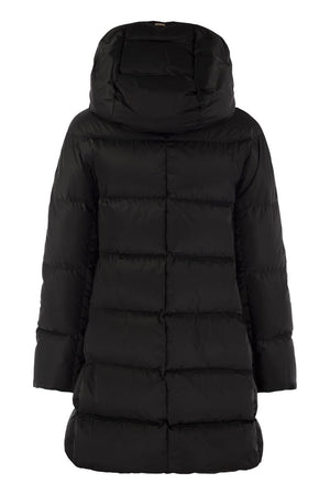 HERNO Elegant A-Shape Down Hooded Jacket