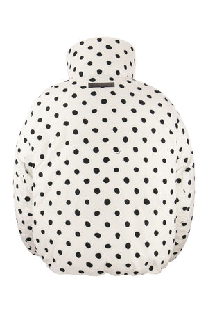 MARNI White Polka Dot Nylon Down Jacket for Women - FW23