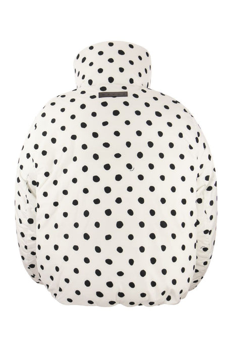 MARNI White Polka Dot Nylon Down Jacket for Women - FW23