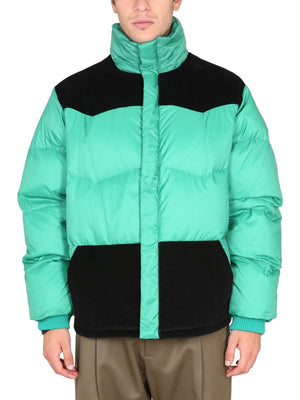 MARNI Men's Color-Block High Neck Down Jacket