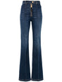 ELISABETTA FRANCHI Wide Leg Dark Denim Jean Pants