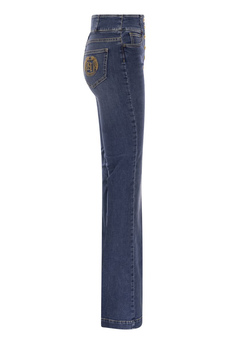 ELISABETTA FRANCHI Logo Back Pocket Denim Jeans for Women