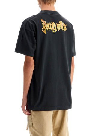 PALM ANGELS Flaming Emblem Cotton Tee