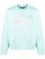 PALM ANGELS Embroidered Cotton Sweatshirt with Shark Design for Men - SS23 Collection