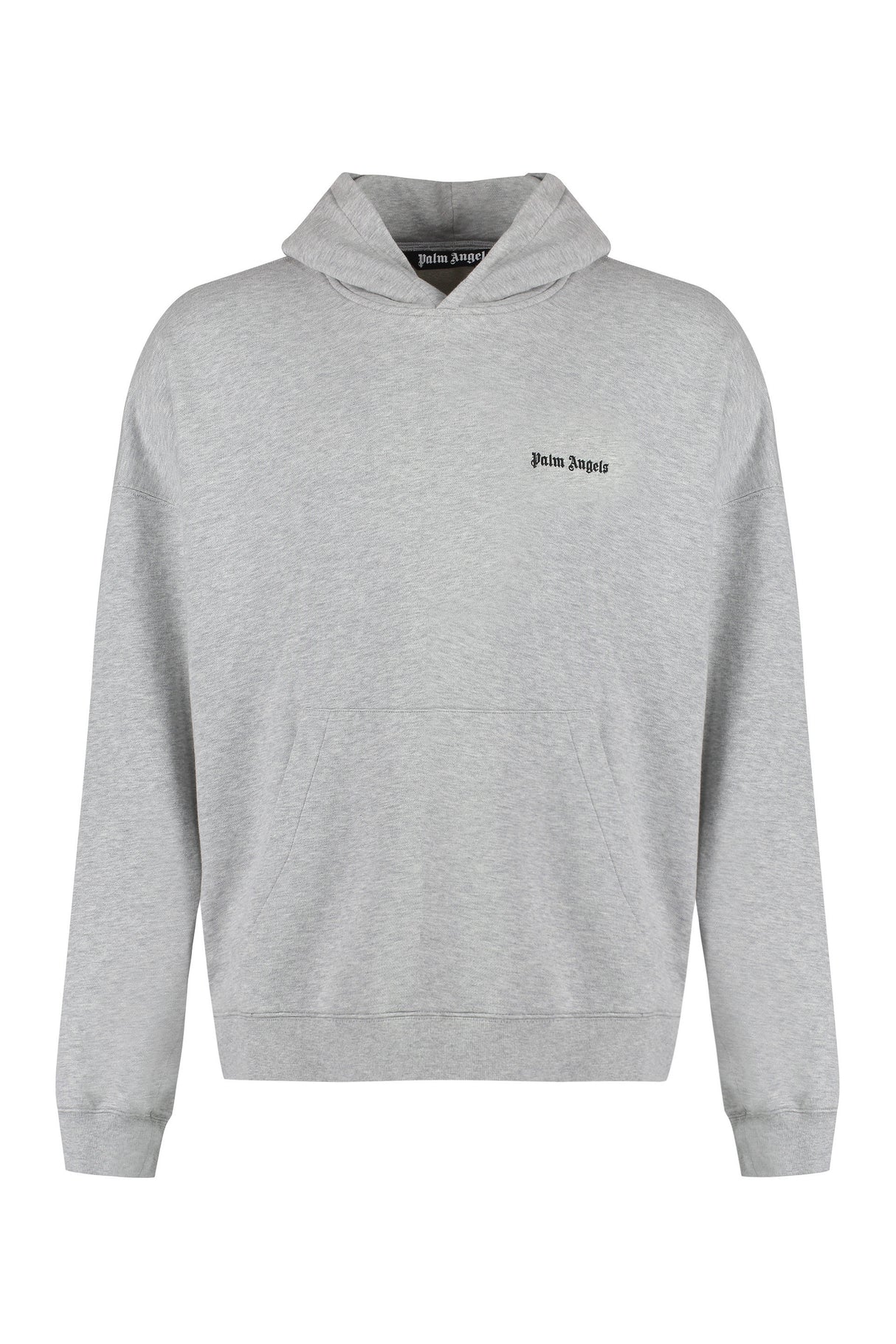 PALM ANGELS Grey Hooded Sweatshirt for Men