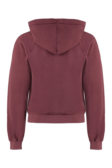 Áo hoodie cotton màu đỏ burgundy