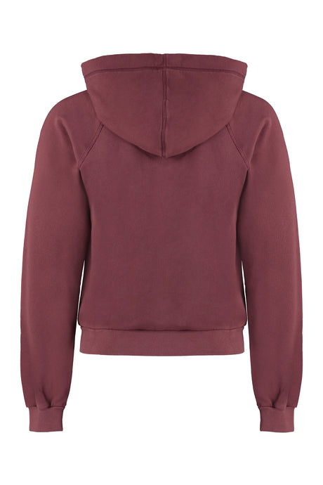 PALM ANGELS Burgundy Cotton Hoodie for Men